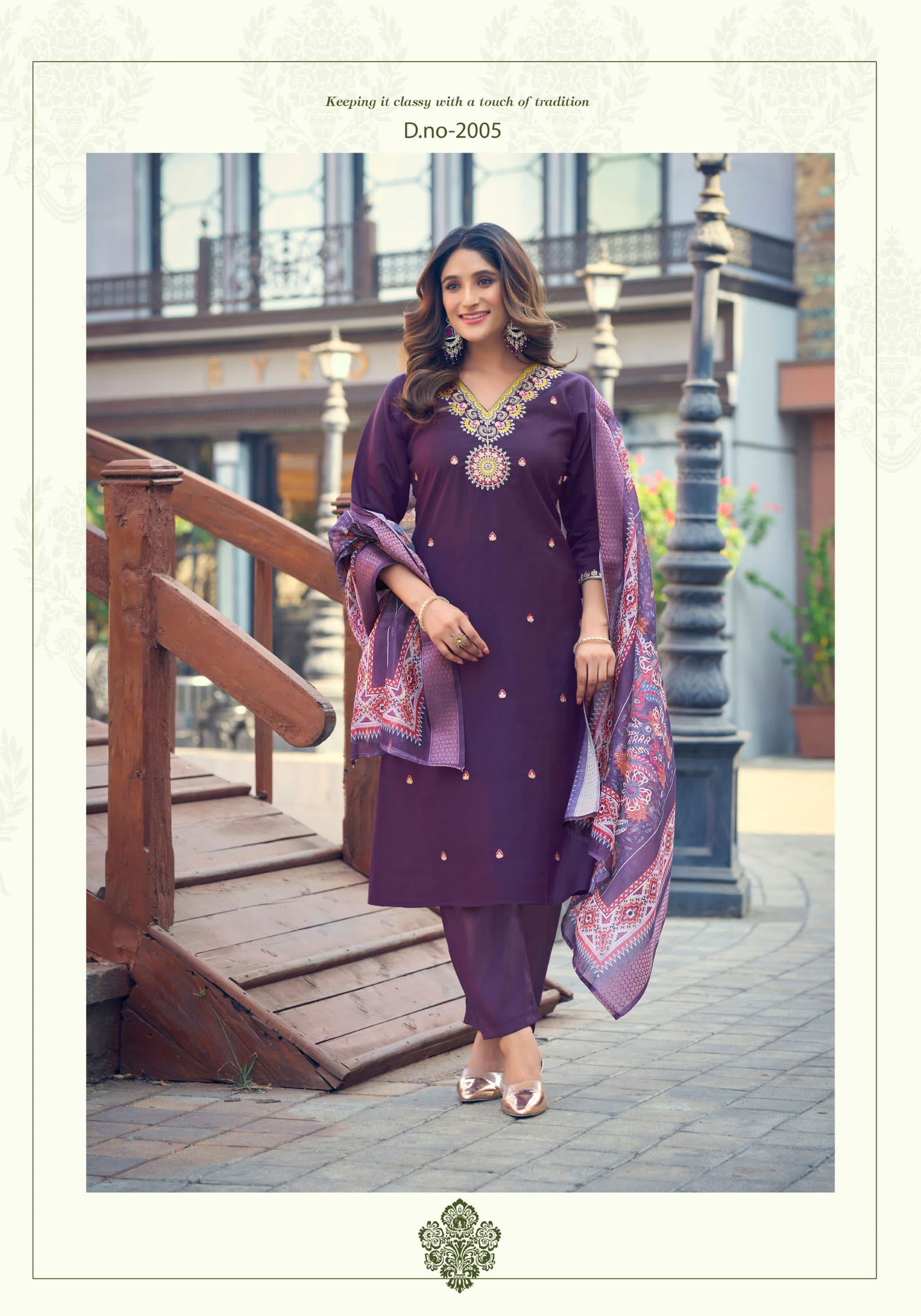 Nusrat Vol 2 By Ossm Viscose Roman Silk Kurti With Bottom Dupatta Orders In India